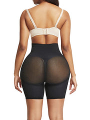 MT 200093 High-waist shorts to tighten the tummy and highlight the buttocks - black color